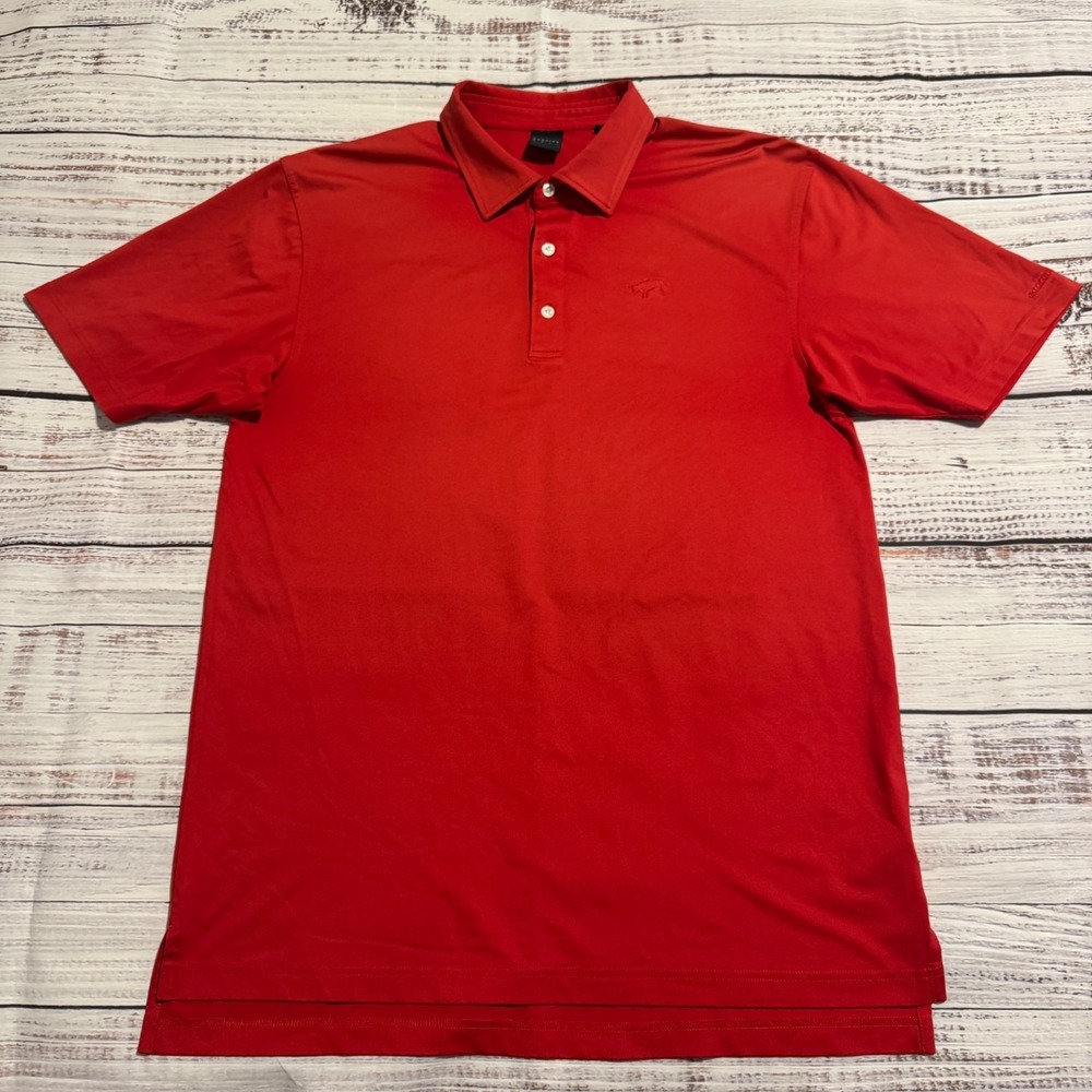 Dunning Golf Polo‎ Shirt Casual Red Men's Size XL